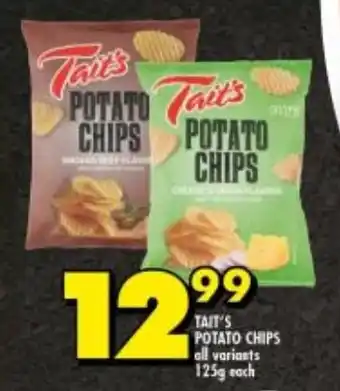 Shoprite TAIT'S POTATO CHIPS all variants 125g each offer