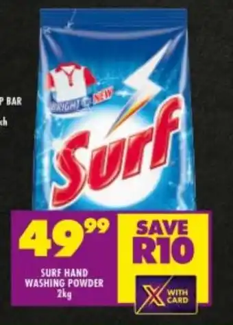 Shoprite SURF HAND WASHING POWDER 2kg offer