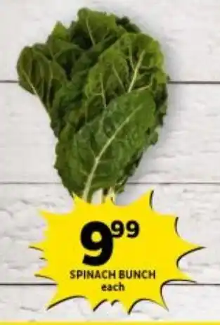 Shoprite SPINACH BUNCH offer
