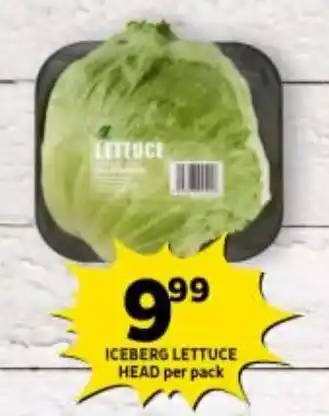 Shoprite ICEBERG LETTUCE HEAD per pack offer
