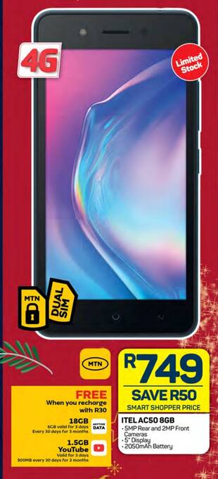 Pick n Pay ITEL AC50 8GB offer