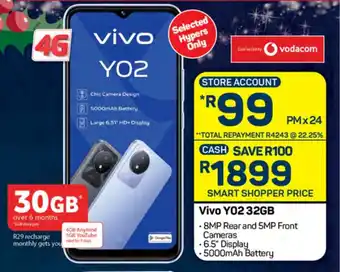 Pick n Pay Vivo Y02 32GB offer