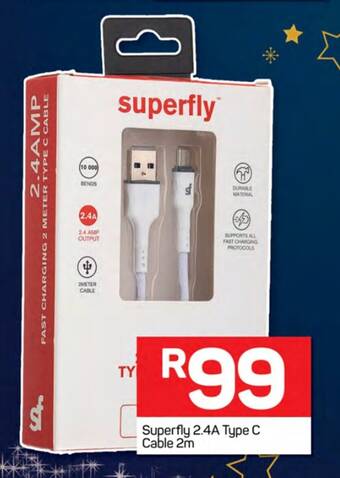 Pick n Pay Superfly 2.4A Type C Cable 2m offer