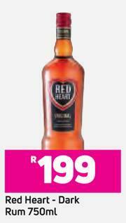 Red Heart Dark Rum-750ml
