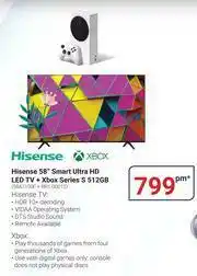 Teljoy Hisense 58" Smart Ultra HD LED TV + Xbox Series S 512GB 58A7100G + RRS-00012 offer