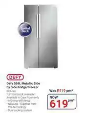 Teljoy Defy 559L Metallic Side By Side Fridge/Freezer DFF436 offer