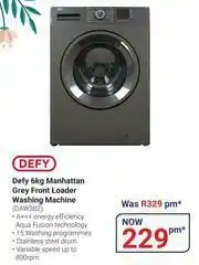 Teljoy Defy 6Kg Manhattan Grey Front Loader Washing Machine DAW 382 offer