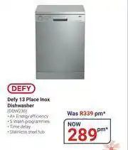 Teljoy Defy 13 Place Inox Dishwasher DDW236 offer
