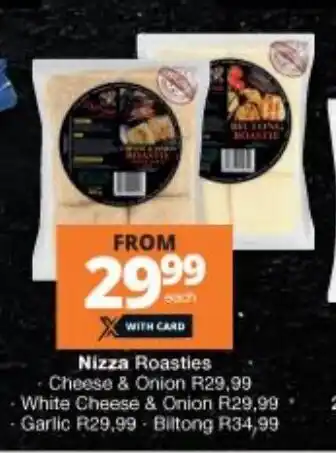 Checkers Nizza Roasties Cheese & Onion offer