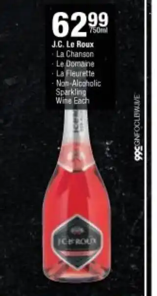 Checkers J.C. Le Roux La Chanson Le Domaine La Fleurette Non-Alcoholic Sparkling Wine Each 750ml offer