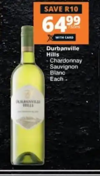 Checkers Durbanville Hills Chardonnay Sauvignon Blanc 750ml offer