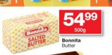 Bonnita Butter 500g offer at Checkers