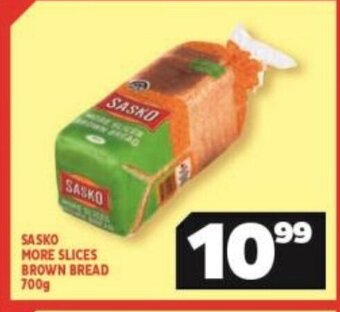 Usave Sasko More Slices Brown Bread 700g offer