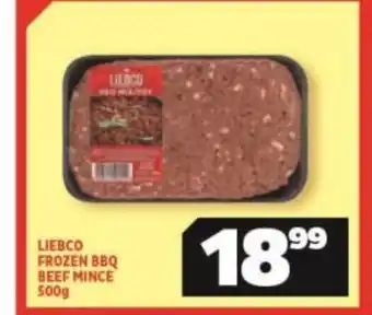Usave Liebco Frozen BBQ Beef Mince 500g offer