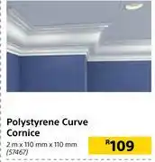 Polystyrene curve cornice 57467