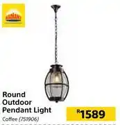 Builders Warehouse Radiant round outdoor pendant light coffee offer