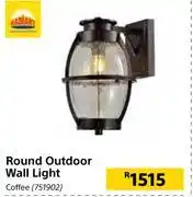 Radiant round outdoor wall light coffee offer at Builders Warehouse