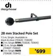 Builders Warehouse Designhouse 28mm stacked pole set-1.5m offer