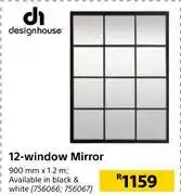 Builders Warehouse Designhouse 12-window mirror 756066, 756067 offer