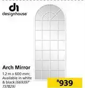 Designhouse arch mirror 1.2m x 600mm