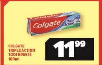 Usave Colgate Triple Action Toothpaste 100ml offer