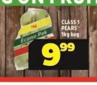 Usave Class 1 Pears 1kg bag offer