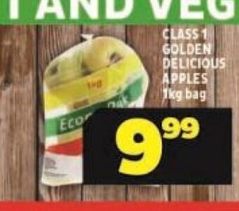 Usave Class 1 Golden Delicious Apples 1kg bag offer