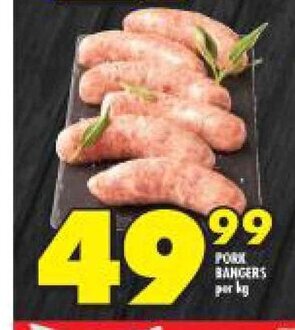Shoprite Pork Bangers per kg offer