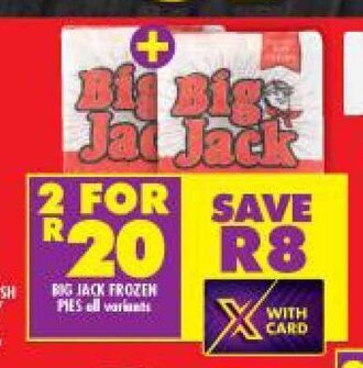 Shoprite Big Jack Frozen Pies All Variants offer