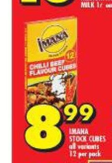 Shoprite Imana Stock Cubes All Variants 12 per pack offer