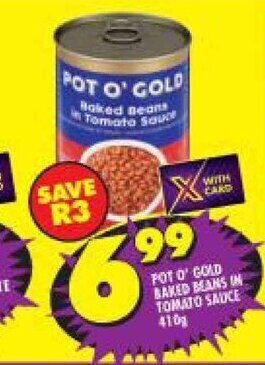 Shoprite Pot O' Gold Baked Beans in Tomato Sauce 410g offer