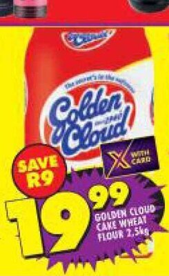 Shoprite Golden Cloud Cake Wheat Flour 2.5kg offer