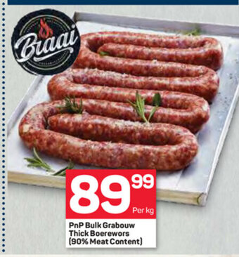 PnP Bulk Grabouw Thick Boerewors per kg