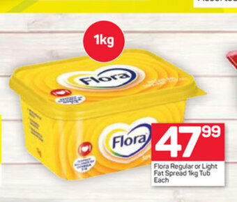 Pick n Pay Flora Regular or Light Fat Spread 1kg Tub each offer