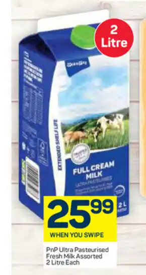 Pick n Pay PnP Ultra Pasteurised Fresh Milk Assorted 2 Litre each offer