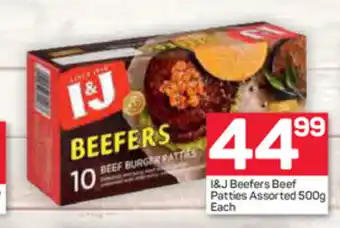 Pick n Pay I&J Beefers Beef Patties Assorted 500g each offer