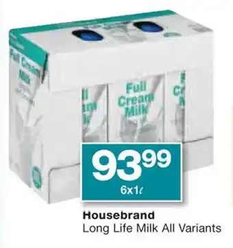 Checkers Housebrand Long Life Milk All Variants offer