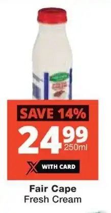 Checkers Fair Cape Fresh Cream offer