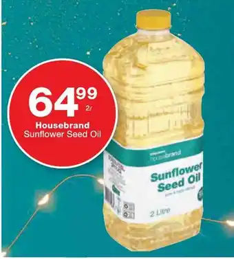 Checkers Housebrand Sunflower Seed Oil 2 Litre offer