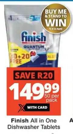 Checkers Finish All in One Dishwasher Tablets offer
