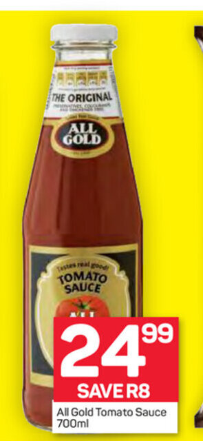 Pick n Pay All Gold Tomato Sauce 700ml offer