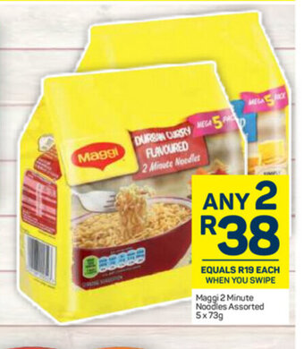 Pick n Pay Maggi 2 Minute Noodles Assorted 5x73g offer