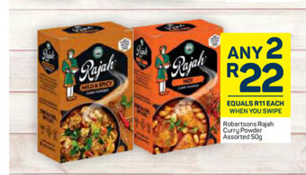 Pick n Pay Robertsons Rajah Curry Powder Assorted 50g offer