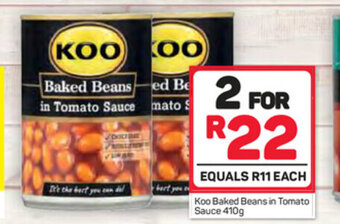 Pick n Pay Koo Baked Beans in Tomato Sauce 410g offer