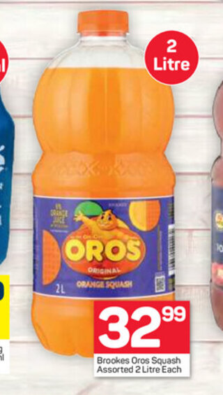 Pick n Pay Brookes Oros Squash Assorted 2 Litre each offer