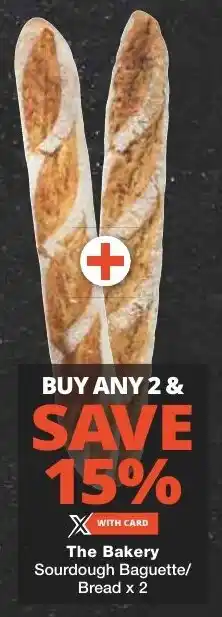 Checkers The Bakery Sourdough Baguette/ Bread x 2 offer