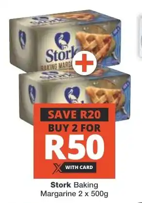 Checkers Stork Baking Margarine 2 x 500g offer