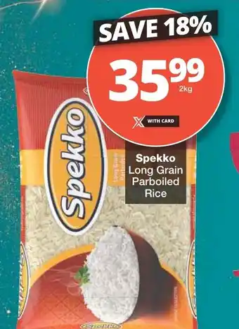Checkers Spekko Long Grain Parboiled Rice offer