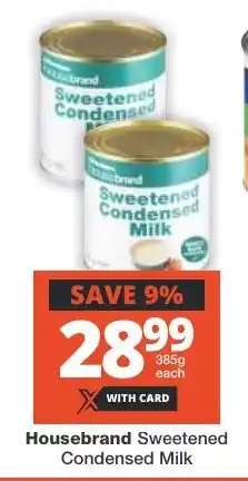 Checkers Housebrand Sweetened Condensed Milk offer