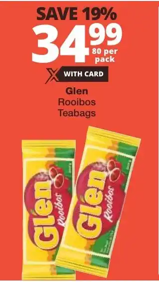 Checkers Glen Rooibos Teabags offer